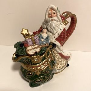 FITZ AND FLOYD FLORENTINE CLASSICS CREAMER SANTA Presents Toys Christmas Holiday